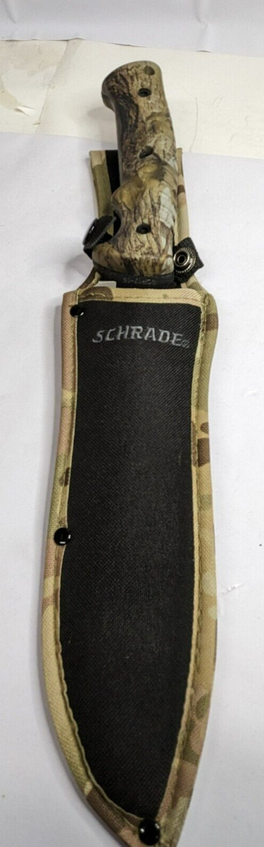Big Used Vintage SCHRADE Snow Bird SCP 17-15 Fixed Blade Hunting