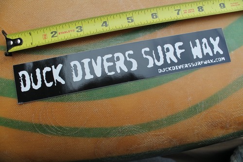 Duck Divers Surf Wax Surfboard Grip Black White Rare SW1 Vintage Surfing STICKER - Picture 1 of 3