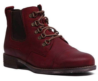 josef seibel red ankle boots
