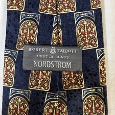 Robert Talbott Nordstrom Best of Class Blue Multicolor Tie USA Made 100% Silk FS