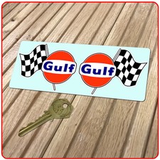 GULF Checkered Flag 75mm Ford GT40 LeMans Stickers Decals