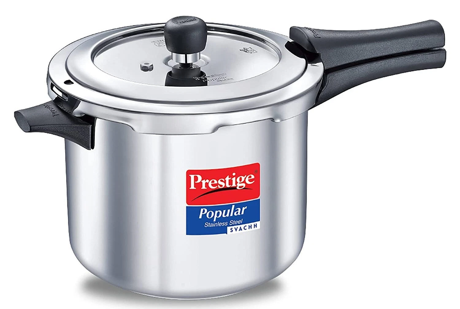 New Prestige Popular Stainless Steel Inner Lid Pressure Cooker, 3 Litres, Silver