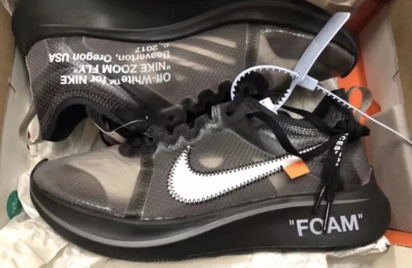 Brand New Nike X Off White Zoom Fly OG Size 9 Black 100% Authentic : | eBay