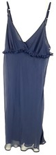 TCM Negligé Damen Nachtkleid Transparent  Gr. D 36/38 Blau