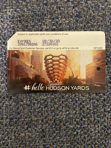 collectible transporation metrocard Hudson Yards