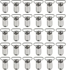 50pcs 1" Pacifier Suspender Clips, Pacifier Clips for Making Pacifier Holders...