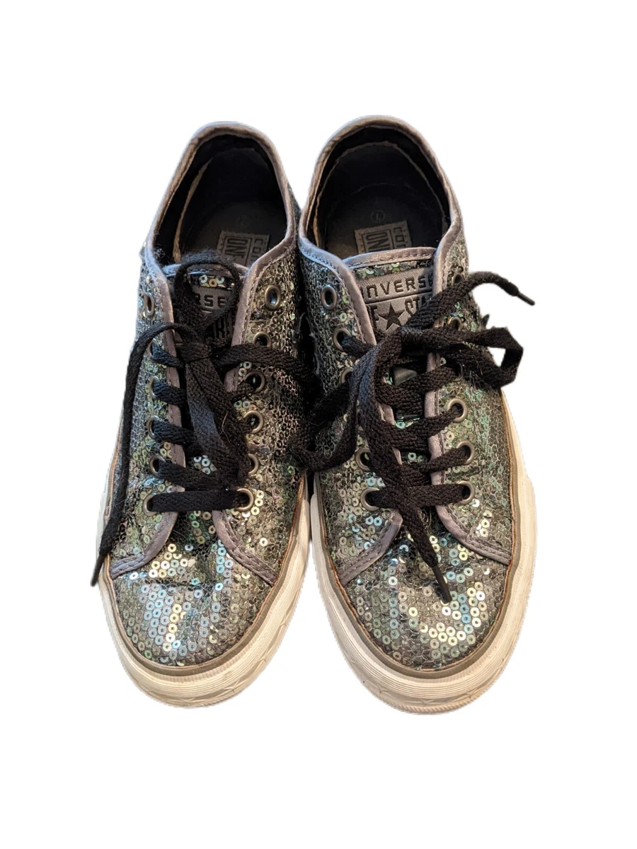 Converse all star lo glitter gold deals
