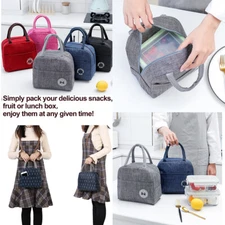 US Portable Insulated Lunch Bag Bento Box Cooler Tote for Kids Adult Men Women