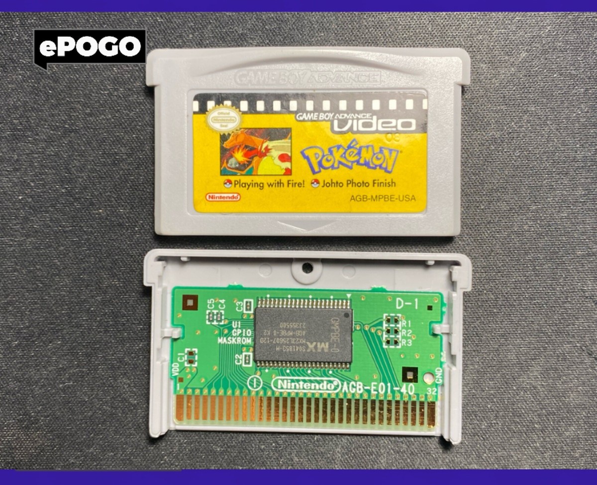 Pokemon Playing with Fire/ Johto Photo Finish Gameboy Boy Advance Video Cart GBA Pokemon Playing with Fire/ Johto Photo Finish Gameboy Boy Advance Video Cart GBA