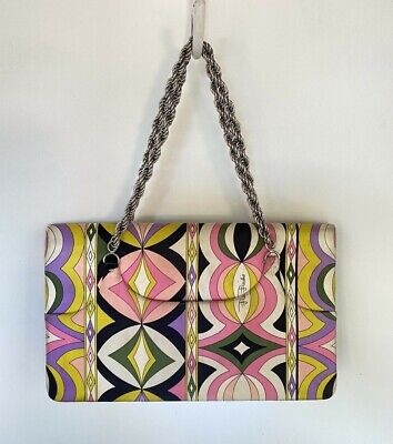 Authentic Emilio Pucci VINTAGE bag Multi Color Groovy fuilio design | eBay