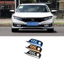 Led DRL Day Running Light 3-Color Lamp Steering Light For Honda Civic 2016-2018