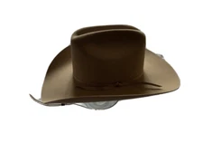 Stetson Cowboy 4”  Size 6 7/8 Brim Hat 5X Ranch Tan 150th hat￼￼
