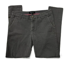 Forever 21 Chino Pants Mens 30 x 29 Gray Stretch Cotton Blend Slash Pocket