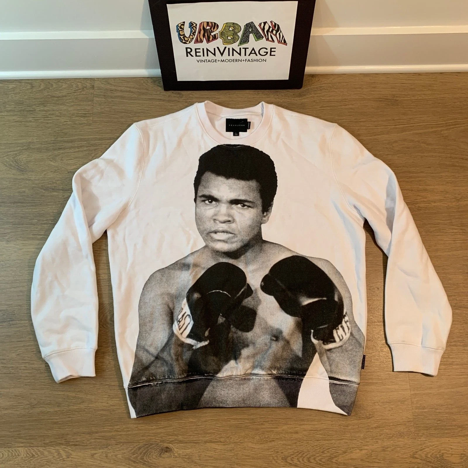 SWEATSHIRT VINTAGE Y2K SEAN JEAN MUHAMMAD ALI L PALACE SUPREME RAP HIP HOP FUBU