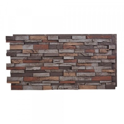 ''Realistic 24-Inch Everest-Style Deep Slate Stacked Stone Wall Panels''