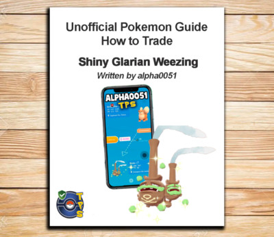Pokemon Shiny Galarian Weezing Registered Trade or 1M Guide How Trade