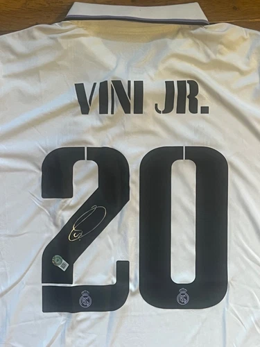 🔥 Vinicius Vini Jr Signed Real Madrid Soccer Jersey BAS Beckett Authenticated🔥