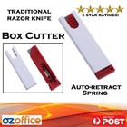 1 x Razor Mini Pocket Box Cutter Auto Retractable Blade Utility Knife Stanley
