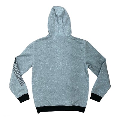 Ecko Unltd Big Rhino Logo Embroidered Zip Hoodie Black/Gray Hip