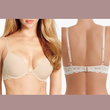 Image of NWT $58 Wacoal [ 34D US ] Embrace Lace Push-Up Bra in Natural Nude #5822