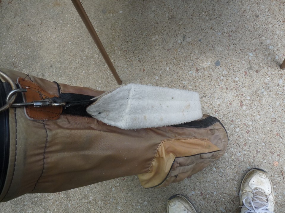 Vintage Austad's Lightweight Nylon and Leather Brown Carry Golf Bag eBay