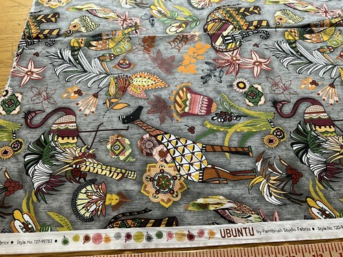 Ubuntu by Paintbrush Studio Fabrics 1 Yard Pattern #120-99783 Vintage - Picture 7 of 10