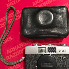 Rollei 35 Vintage Black Camera with Leather Cover Germany Made