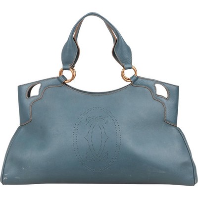 Cartier Blue Lather Marcello Hobo Handbag Tasche