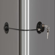 Refrigerator Door Lock with Keys Freezer  Cabinet Safety Lock Black