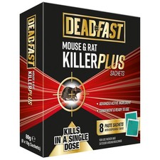 8 Sachets Deadfast Mouse & Rat Killer Plus Convenient And Ready To Use 80g
