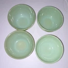 Fire-King Jade-ite Jadeite Green Pressed Glass Bowl Set of 4, 5 in