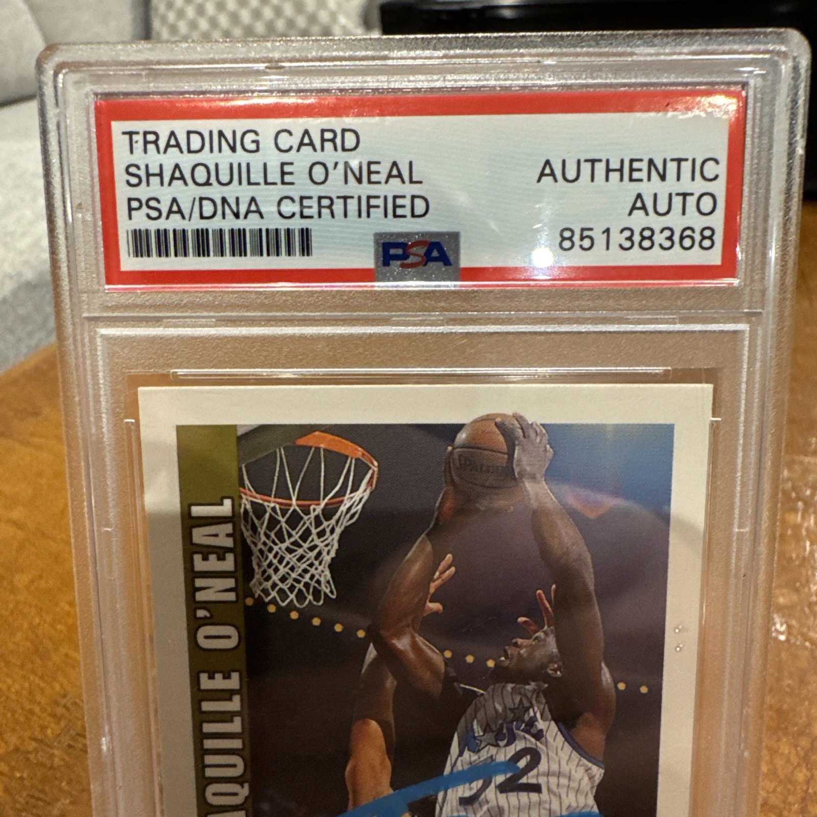 1992-93 NBA Hoops - Rookie Shaquille O'Neal #442 (RC) PSA Authentic view 2