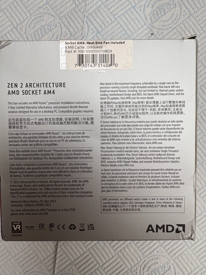 Windows 11 - AMD Ryzen 3 4100 - 3.8GHz 4 Core - 8 Thread CPU - Image 4 of 4