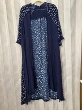 Women’s Umgee Cardigan Shawl Blush and Navy Size Small/Medium