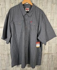 Wrangler Shirt 3XL Five Star Heritage Relaxed Fit Blue Heathered Stretch NEW