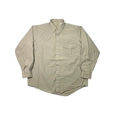 Vintage 80s L.L. Bean tan button up Hunting shirt (L)