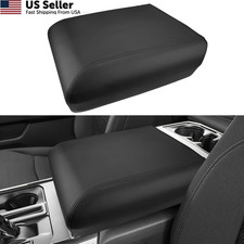 INTGET Center Console Cover for 2025 2026 Ford F150 2021-2026, black stitches