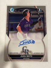 2023 Bowman Chrome Juan Brito Auto CPA-JBO 1st Bowman Cleveland Guardians