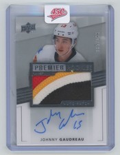 2014-15 Upper Deck Premier Rookie Patch Johnny Gaudreau Auto 085/199