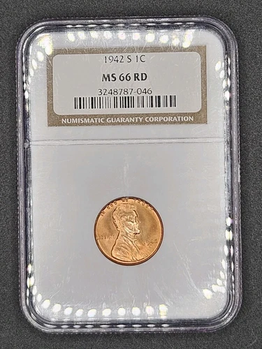 1942-S Lincoln Wheat Cent | NGC MS66RD