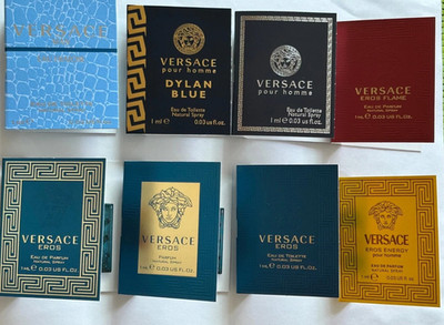 Versace Perfume Collection For Men Sample Spray Vials Set of 8