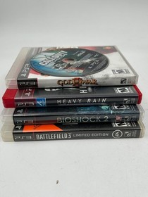 Sony PlayStation 3 CECH-2001A 160GB Black Console W/ HDMI Power 5 Games - Used A