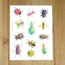Vintage 1992 Hallmark Expressions Bugs Lady Bugs Beetles Ants Sticker Sheet Y2K