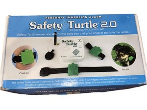 Safety Turtle 2.0 Pet Or Child Immersion Pool Water Alarm Kit With Base Tested