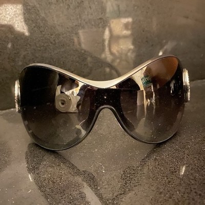 Dior Dark Brown Oversized Foldable Shield Sunglasses Dior Brown Gradient Diorly1 Crystals Shield Sunglasses Dior  main image 3