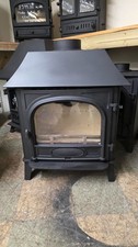 Used stove, Stovax Stockton 8, 1 door, 8kW, black, woodburning, canopy