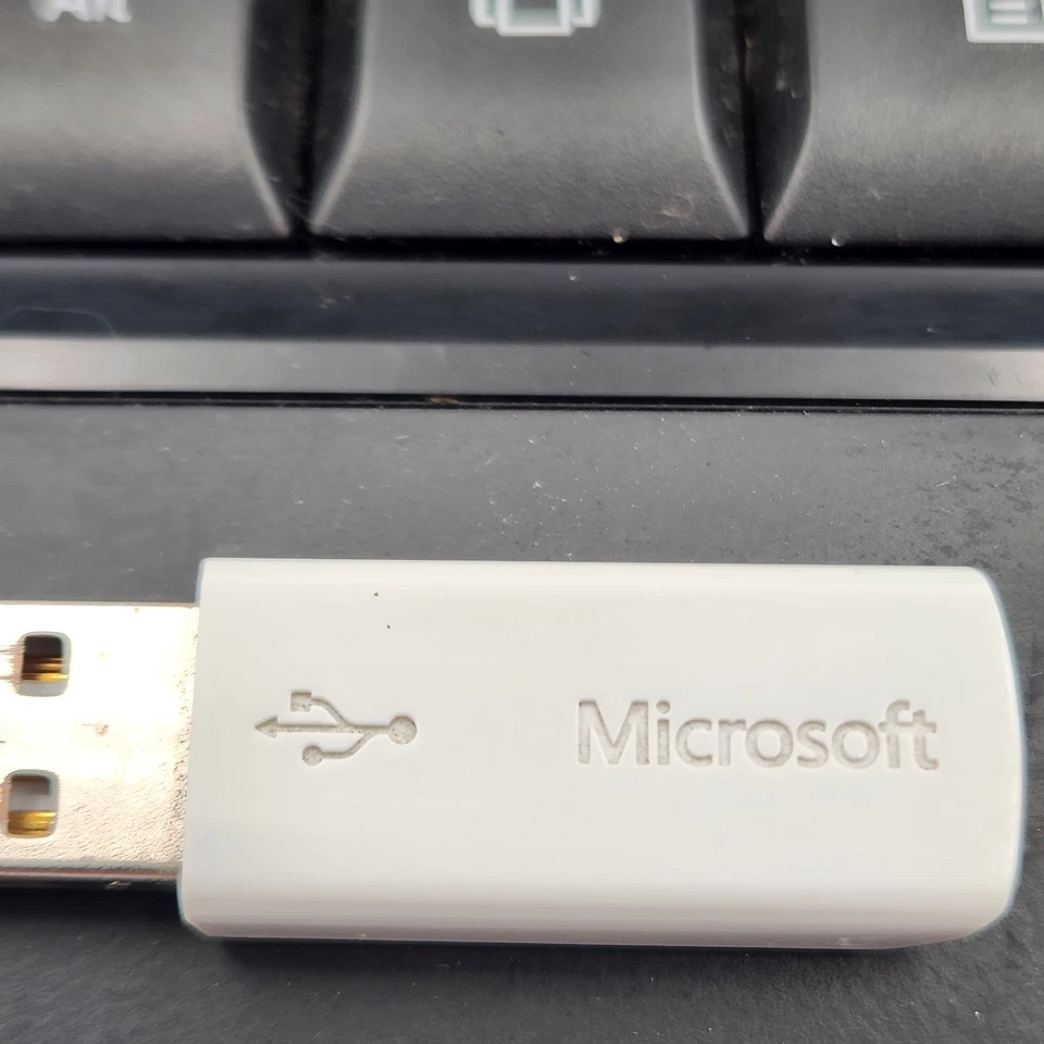 Microsoft Wireless Keyboard 3050 w/ USB Receiver – Black – Tested - Image 3 of 4