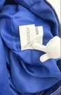Women's Blue Leather Pleated Pockets Lined Straight Leg Dress Pants — photo 8