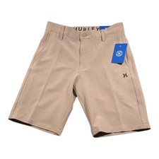 Hurley 4-Way Quick Dry Stretch Walk Shorts for Boys Khaki Size 27