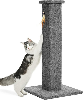 Made4Pets Cat Scratching Post, 32 Inch Carpet Covered Cat Scratcher with Kitten